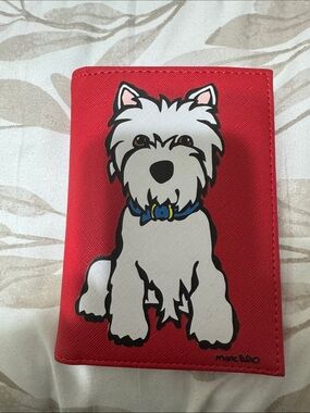 Red Marc Tetro Westie Dog Passport Holder, wallet